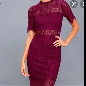 Francesca’s lace midi dress